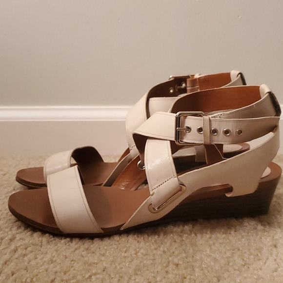 Enzo Angiolini leather, wedge sandals 8 - Picture 4 of 5